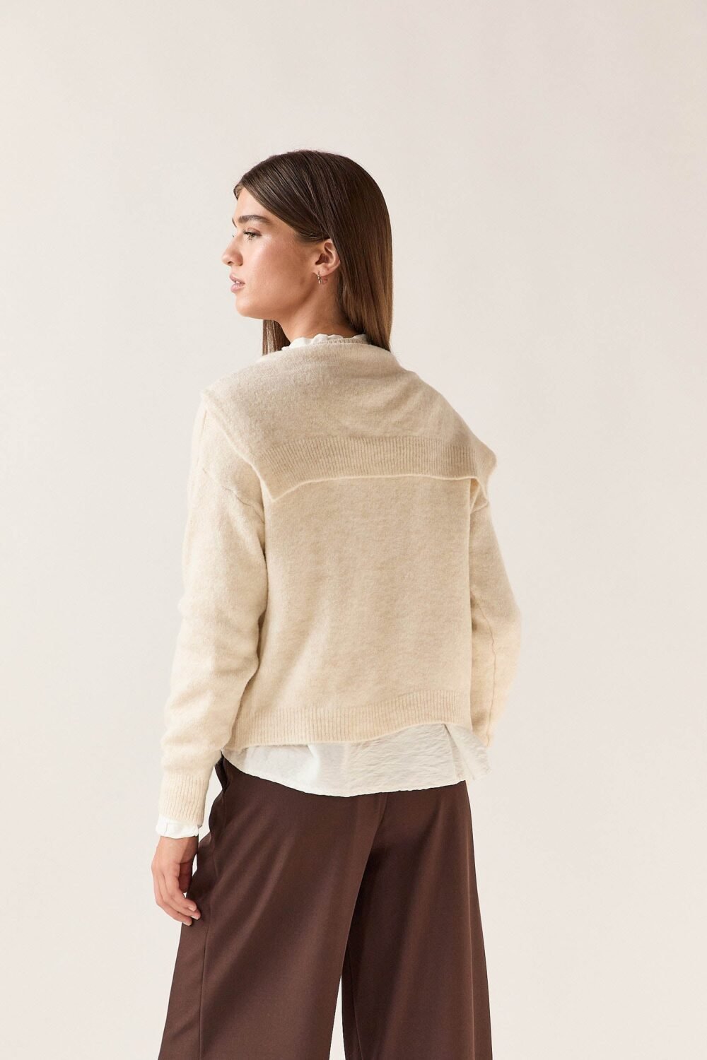 Jersey punto con capa crudo