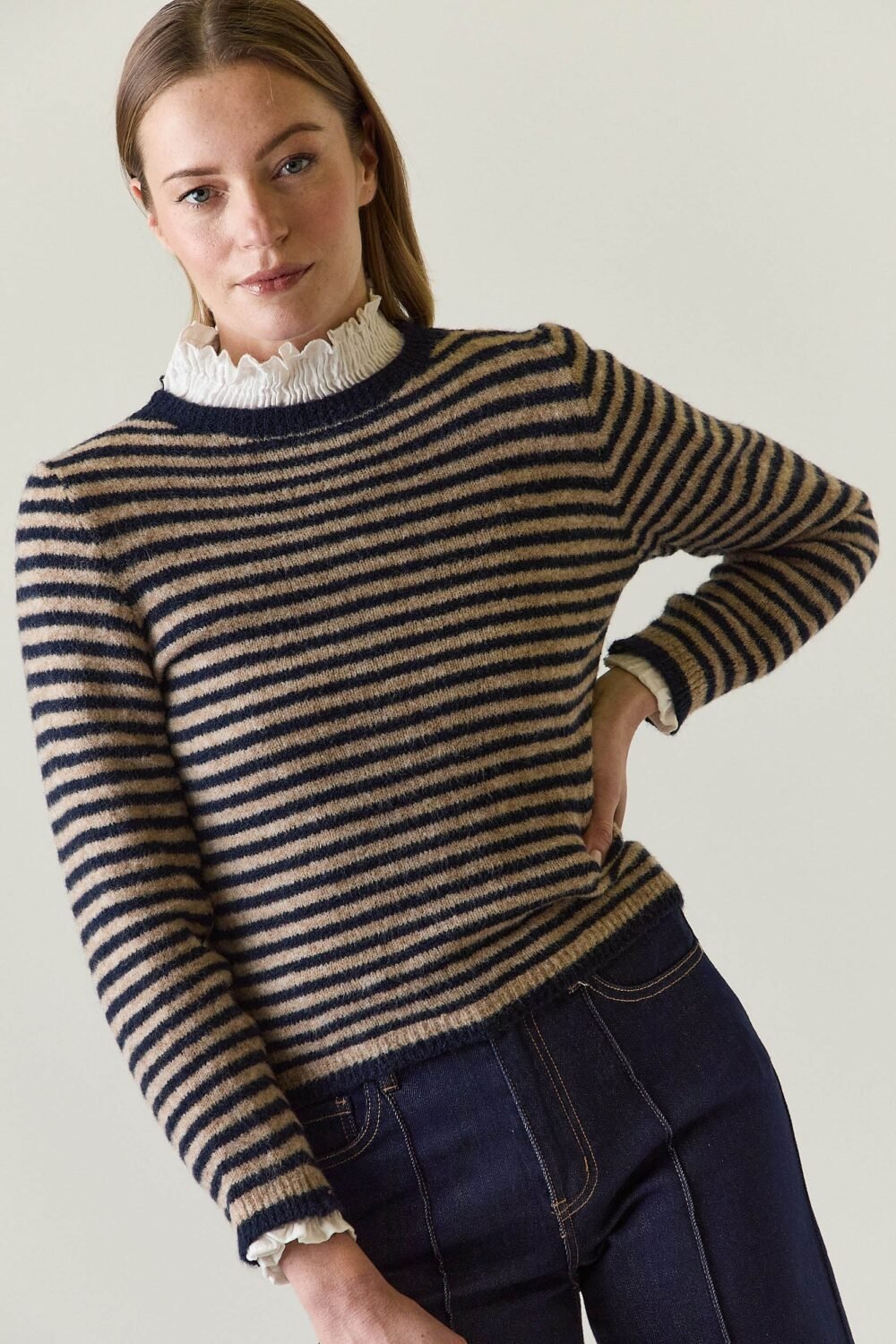 Jersey rayas azul marino