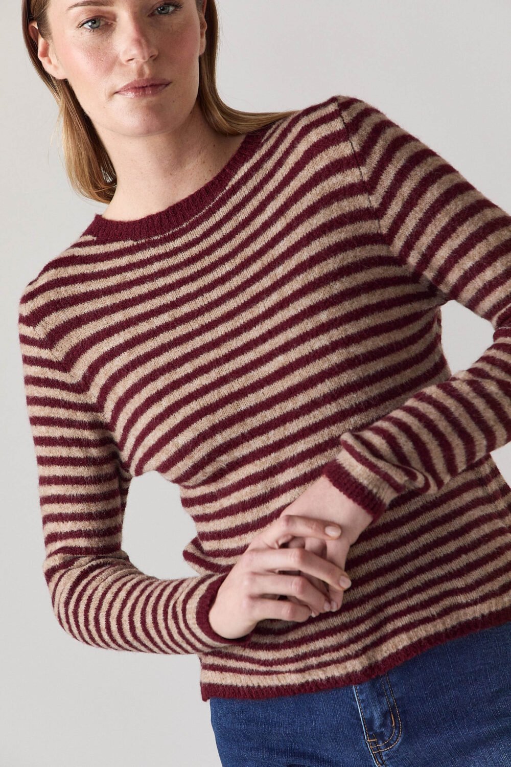 Jersey rayas vino
