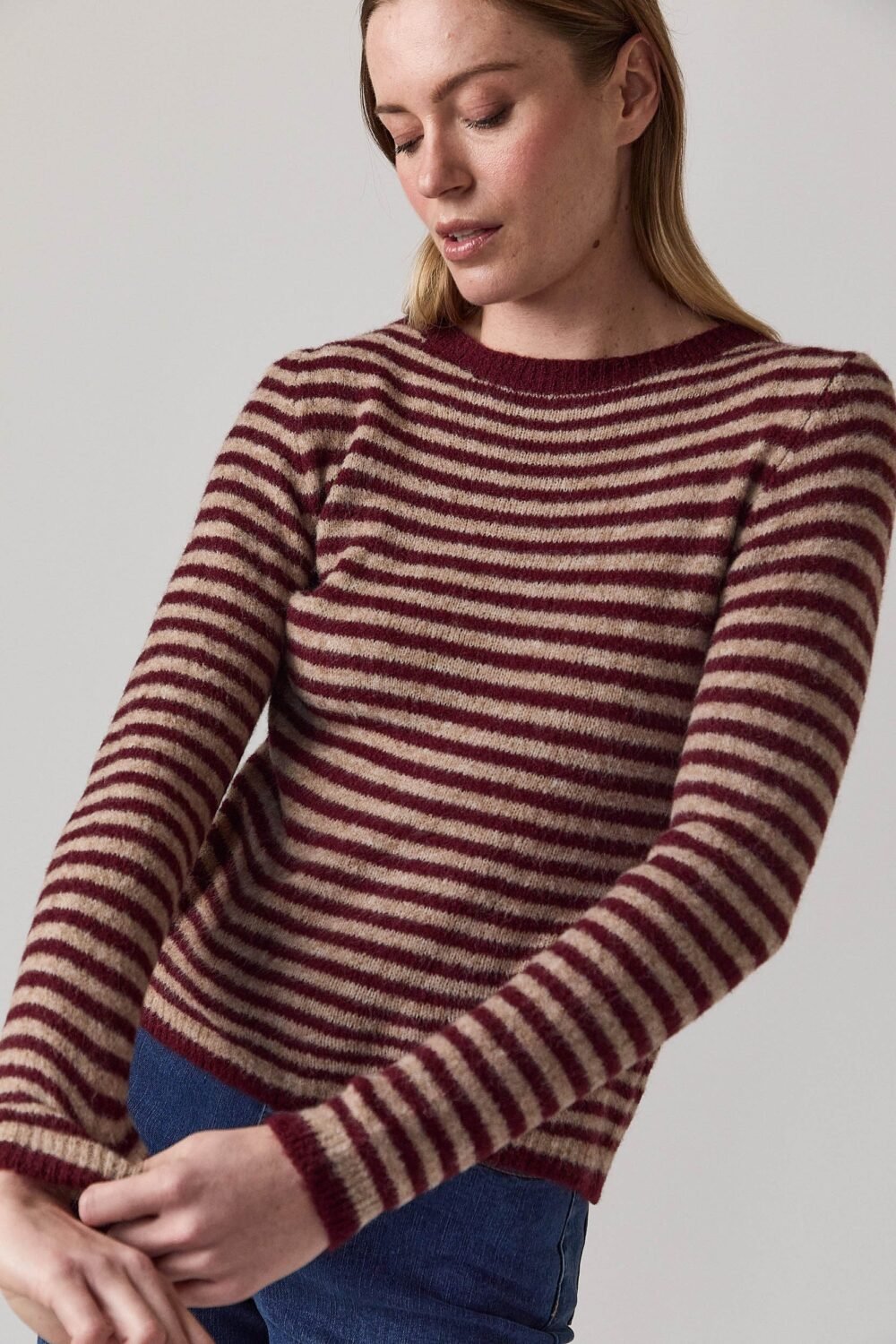 Jersey rayas vino