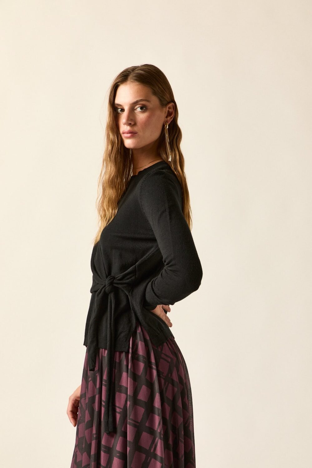 Jersey nudo lateral negro