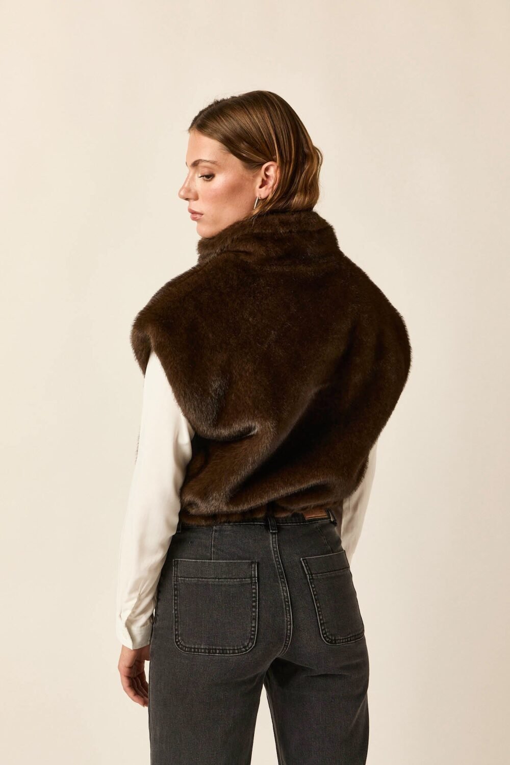 Vest reversible pelo kaki