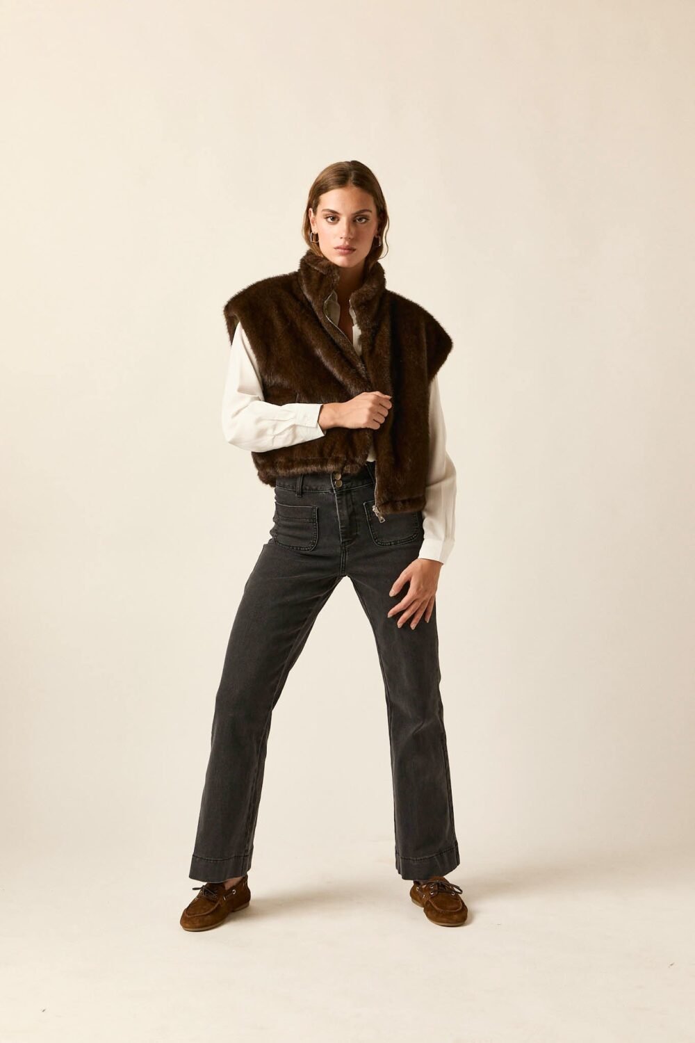 Vest reversible pelo kaki