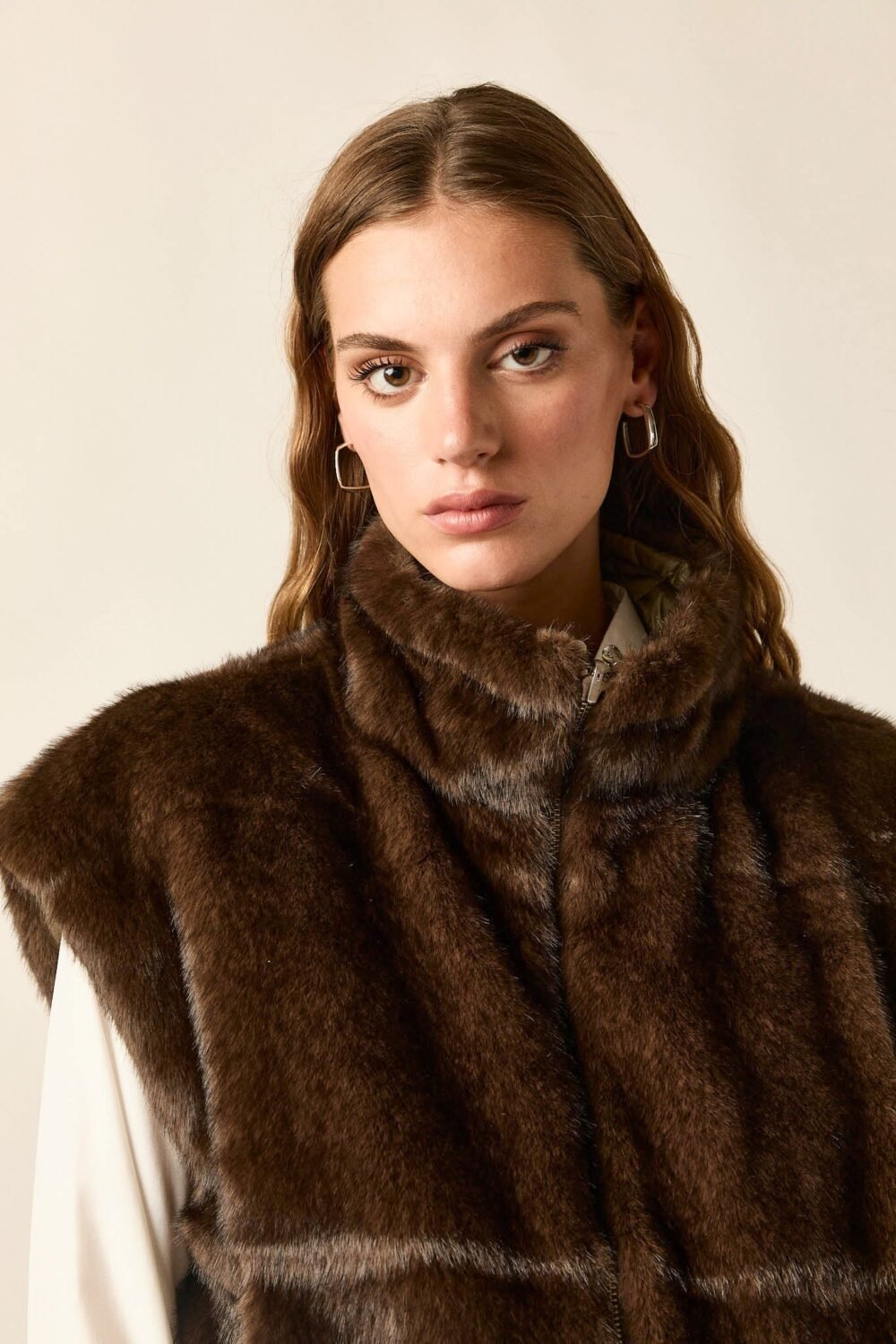 Vest reversible pelo kaki