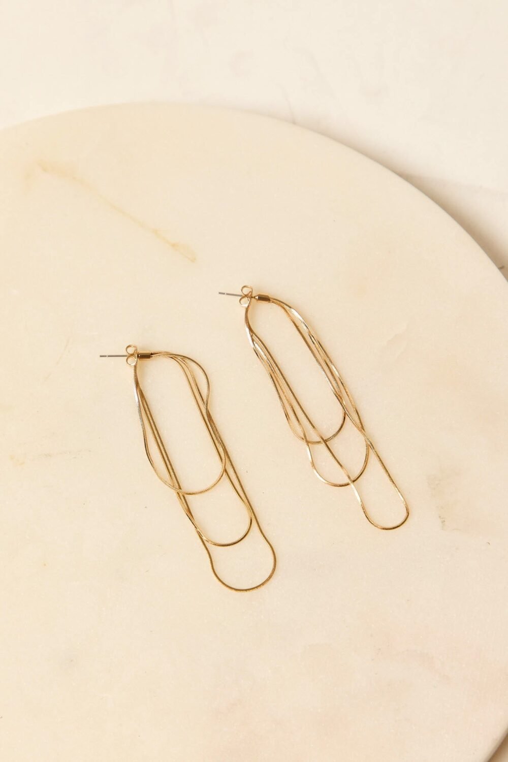 Pendiente dorado cascada