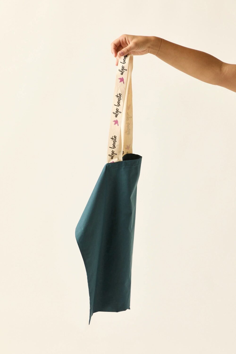 Tote bag algodón reciclado turquesa