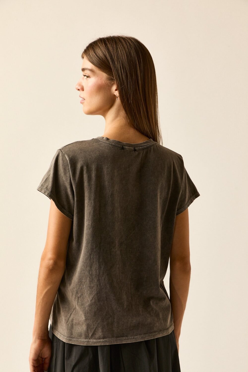 Camiseta estrella tachas Gris antracita