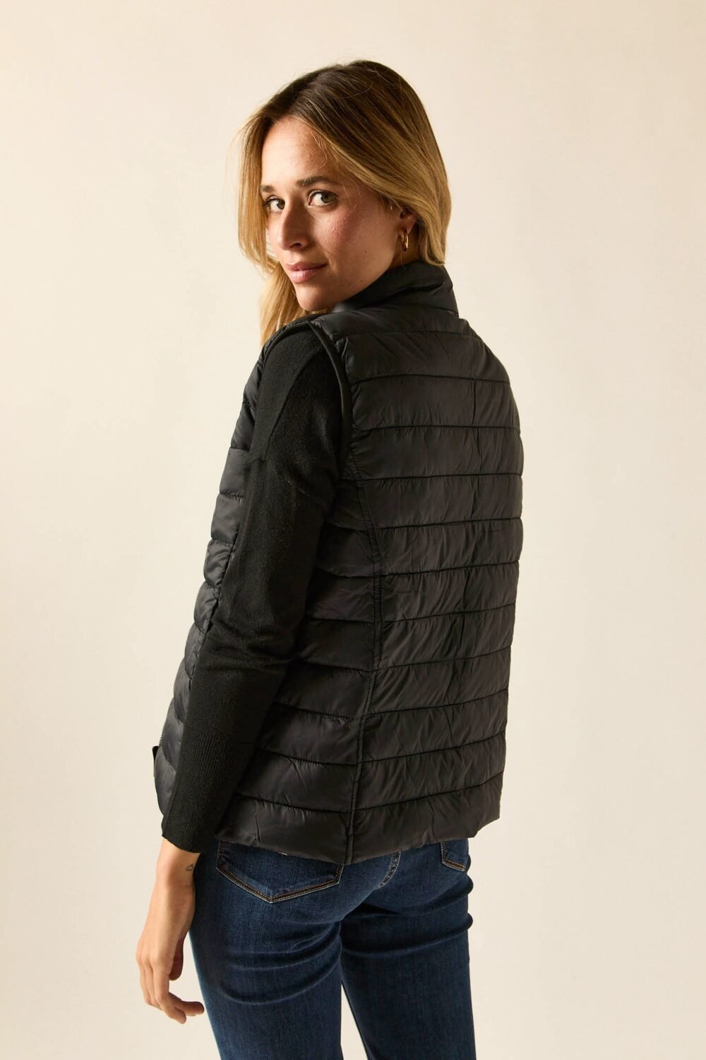 Vest reversible animal print negro