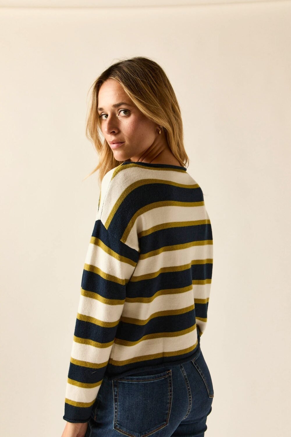 Jersey rayas marino y lima