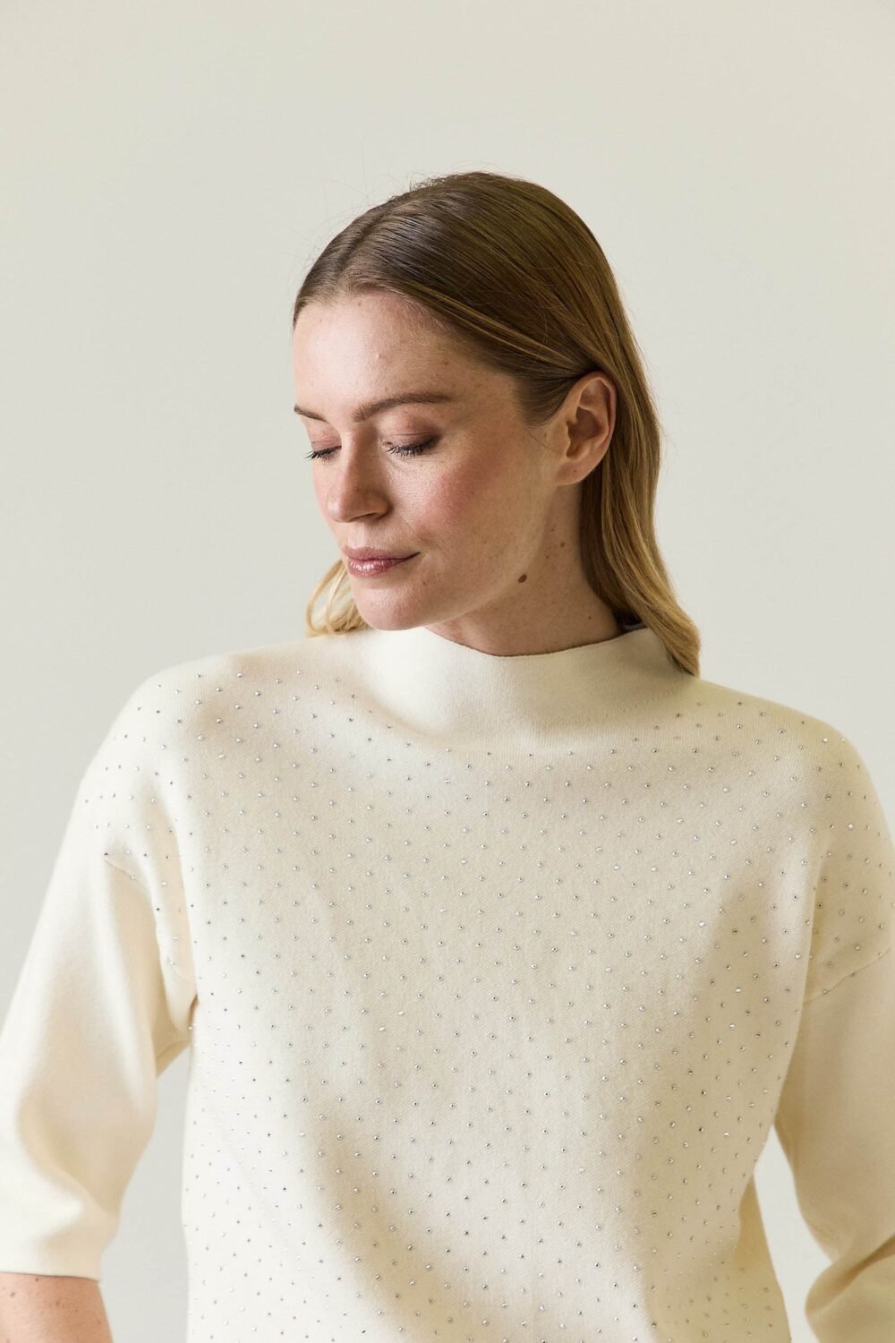 Jersey manga 3/4 tachas crudo